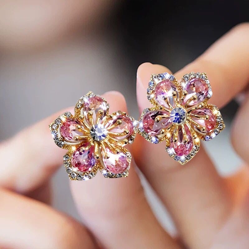 Multicolor Zirconia Silver Earring