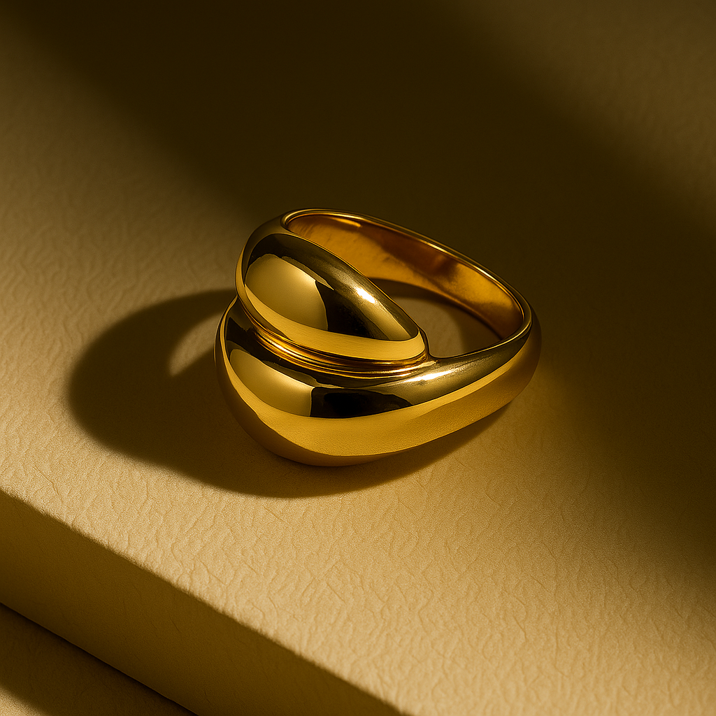 Sculpted Double-Layer Ring