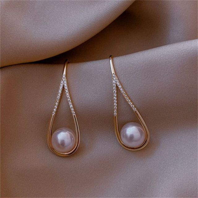 Pearl Dangle Drop Earrings