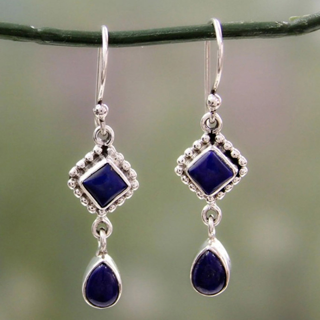 Timeless Blue Stone Earrings