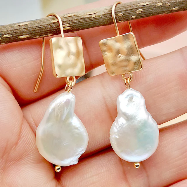 Golden Baroque Statement Earrings