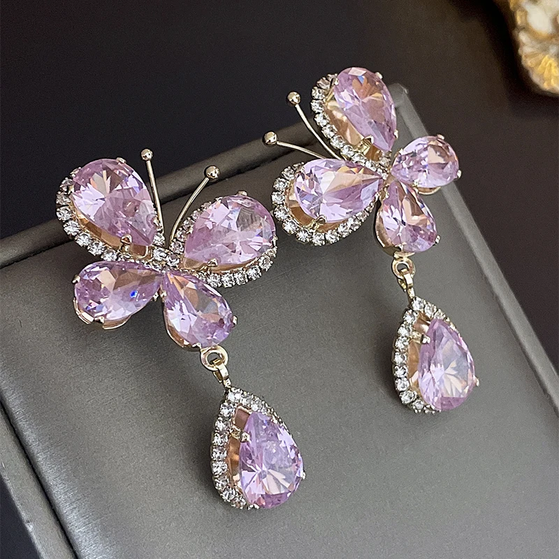 Graceful Pink Floral Drop Earrings