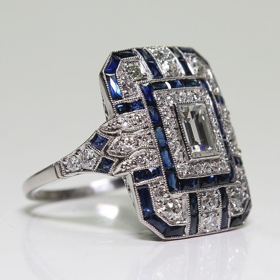 Timeless Bright Blue Gem Silver Ring