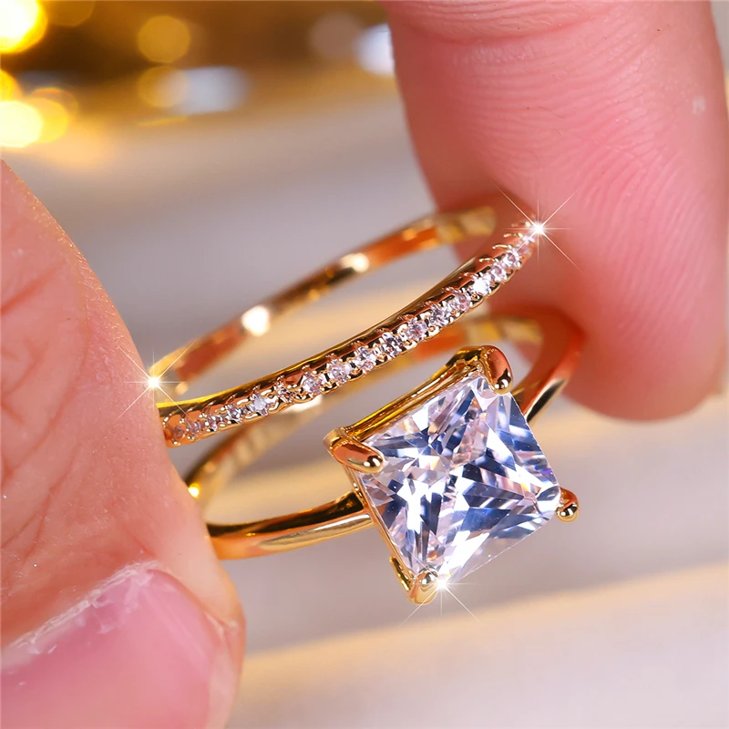 Vintage Golden Ring Set