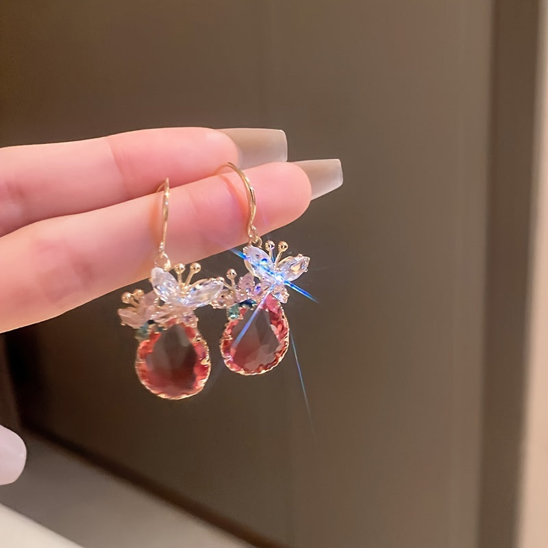 Elegant Flower Drop Dangle Earrings