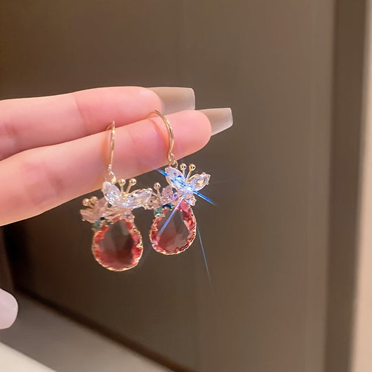 Elegant Flower Drop Dangle Earrings