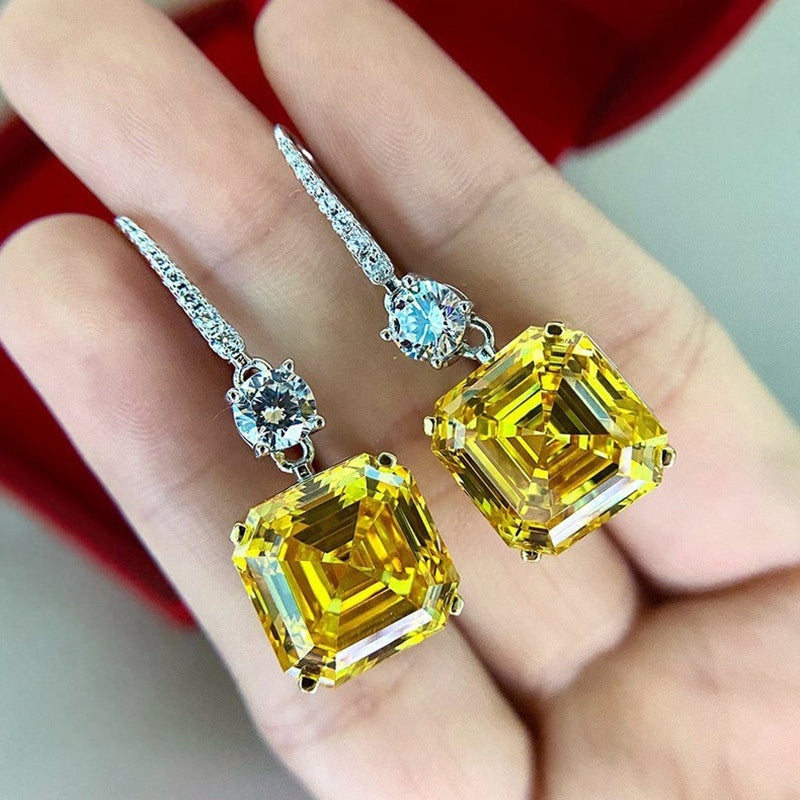 Exquisite Citrine Drop Earrings