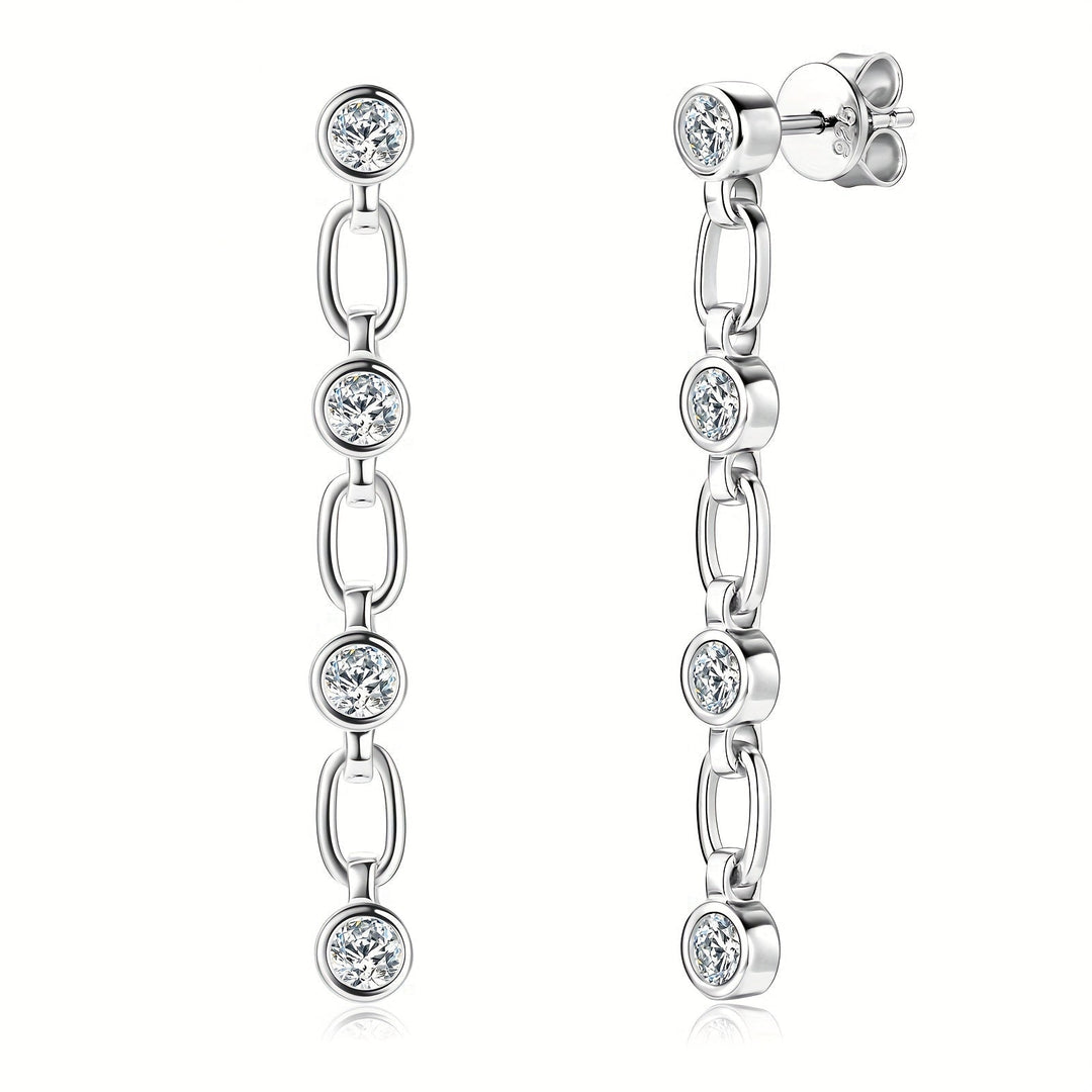 Elegant Moissanite Dangle Earrings