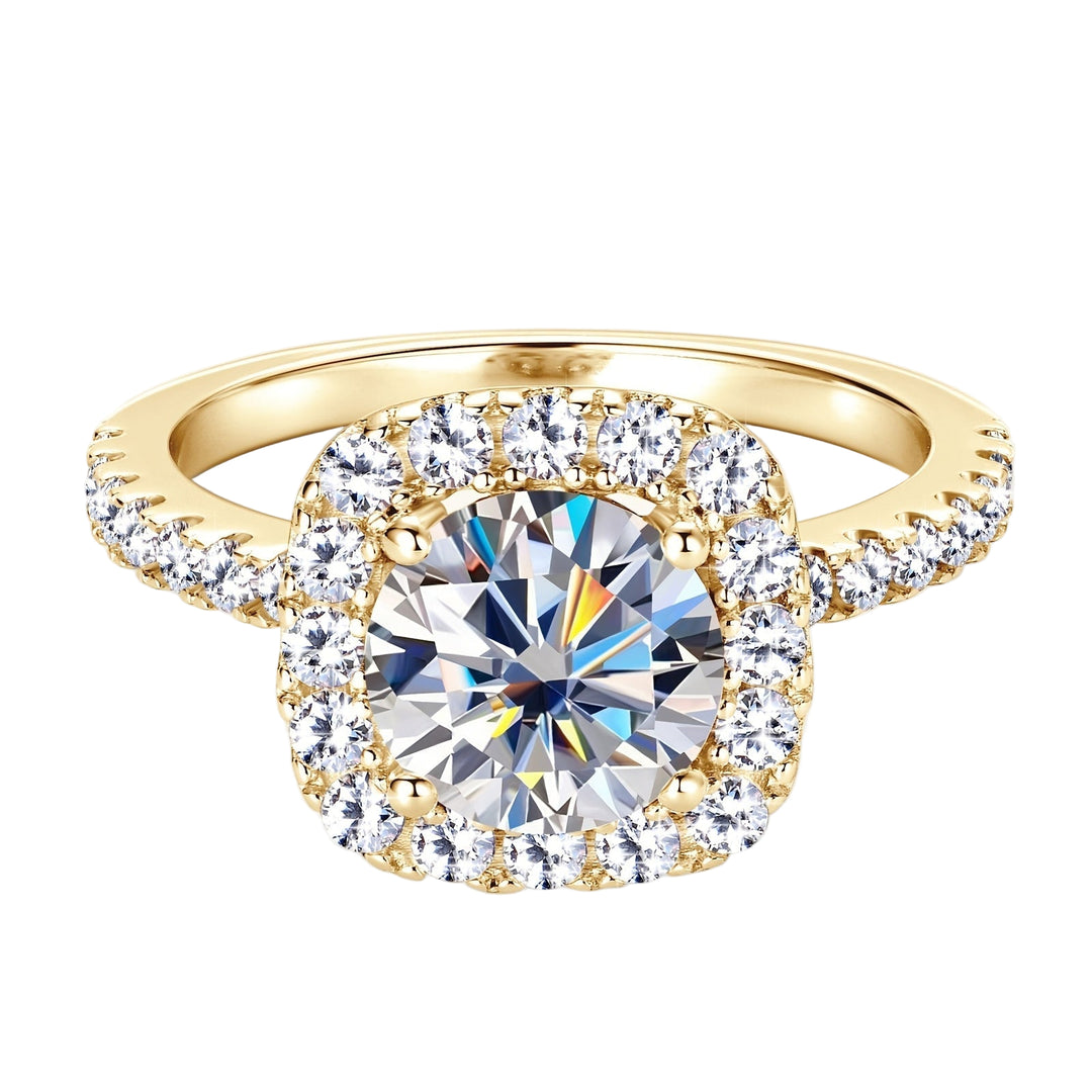 Moissanite Silver Engagement Ring