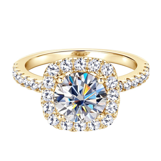 Moissanite Silver Engagement Ring
