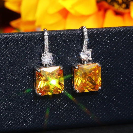 Exquisite Citrine Drop Earrings
