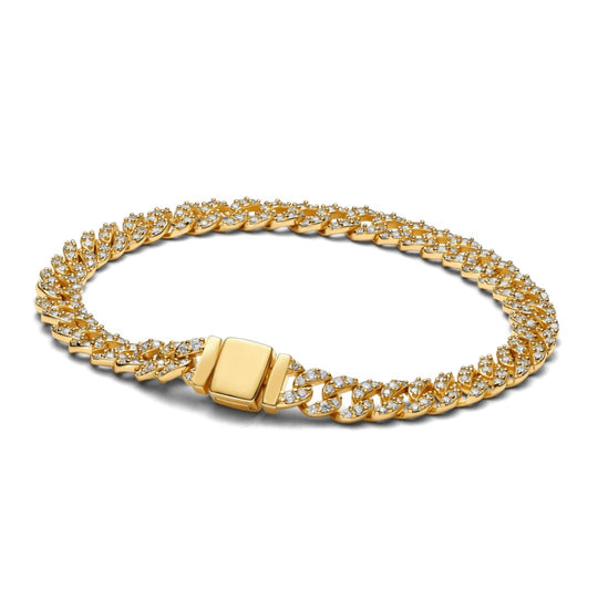 Cuban Link Bracelet with Moissanite