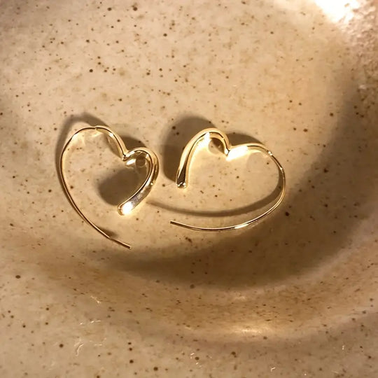 Abstract Heart-Shaped Hoops