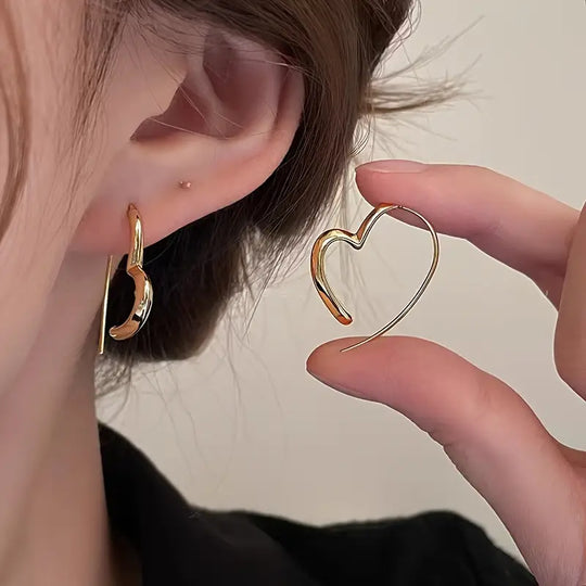 Abstract Heart-Shaped Hoops