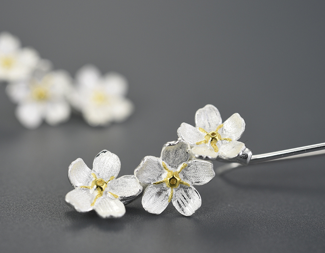 Forget-me-not Blossom Drop Earrings