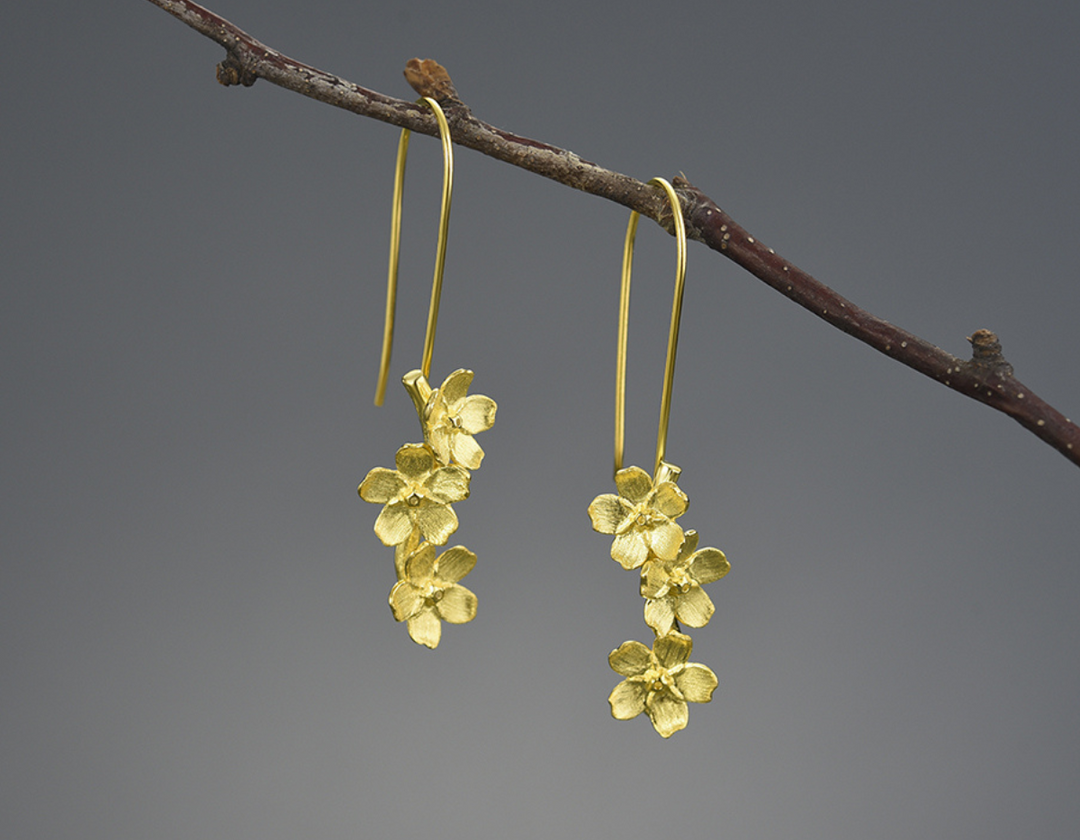 Forget-me-not Blossom Drop Earrings