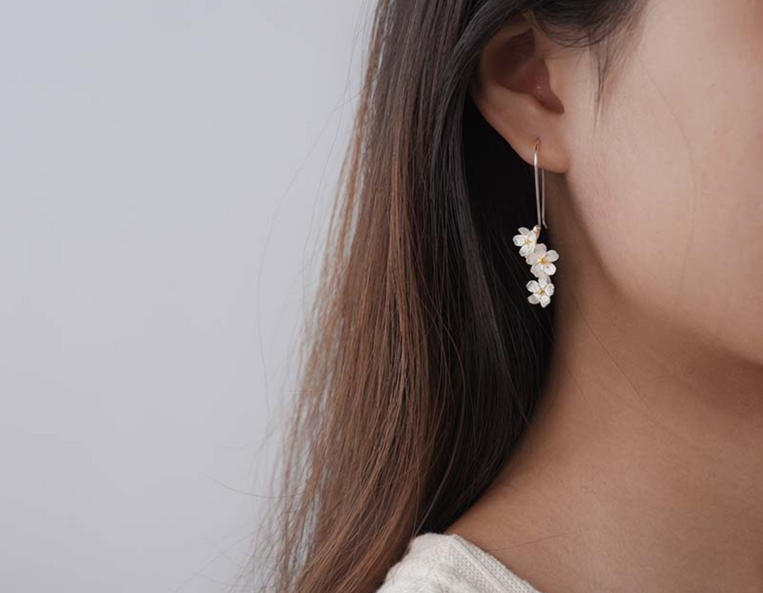 Forget-me-not Blossom Drop Earrings