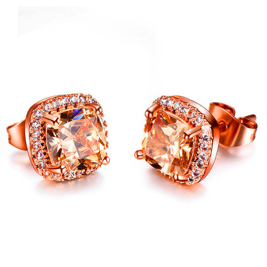 Luxury Stone Stud Earrings