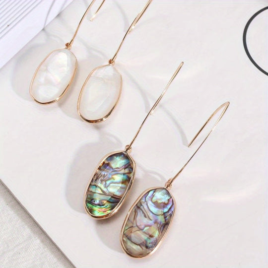 Abalone Shell Drop Earrings