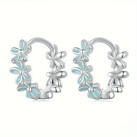 Stylish Women’s Floral Hoop Earrings