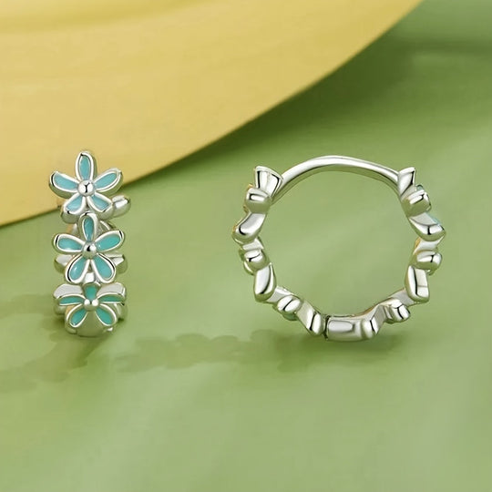 Stylish Women’s Floral Hoop Earrings