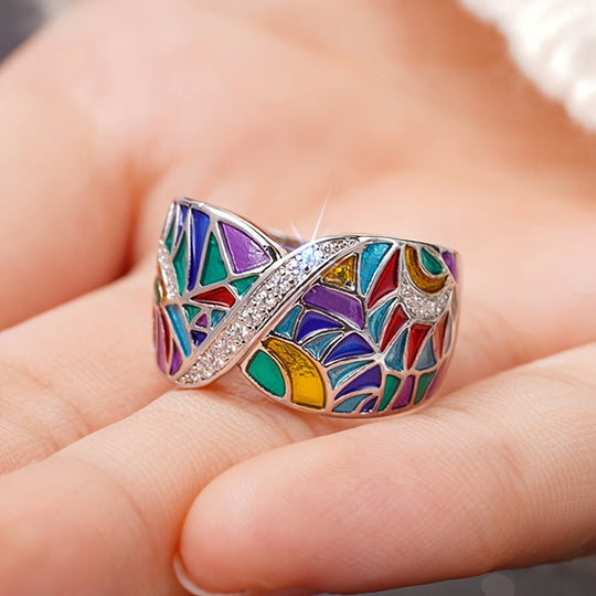 Chic Boho-Inspired Gemstone Fashion Ring