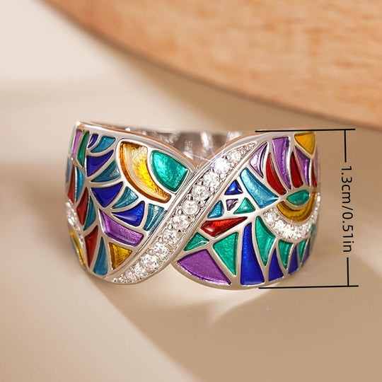 Chic Boho-Inspired Gemstone Fashion Ring
