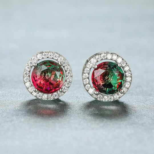 Elegant Round Cubic Zirconia Earrings