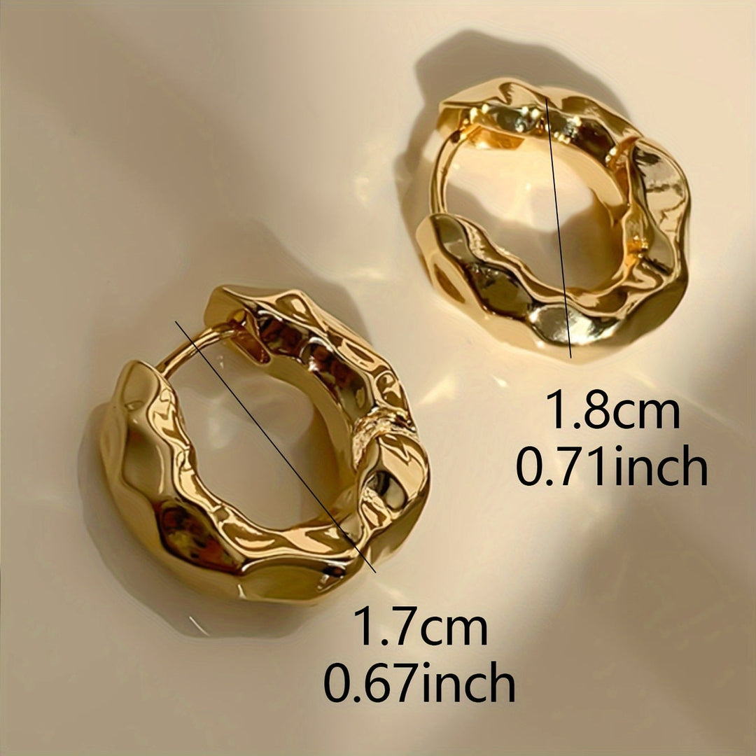 Trendy Wavy Hoop Earrings