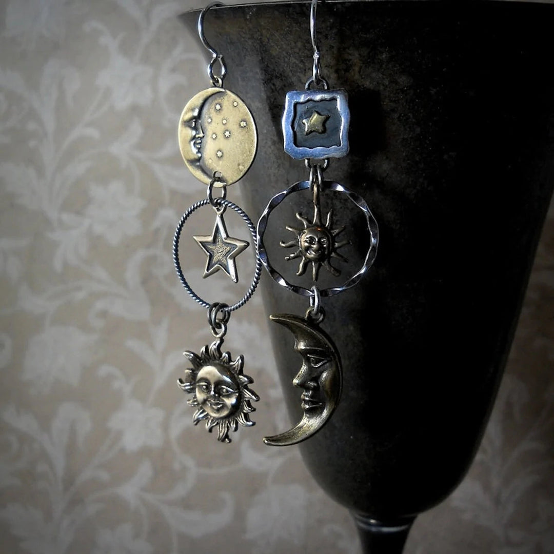 Sun & Moonlight Dangle Earrings