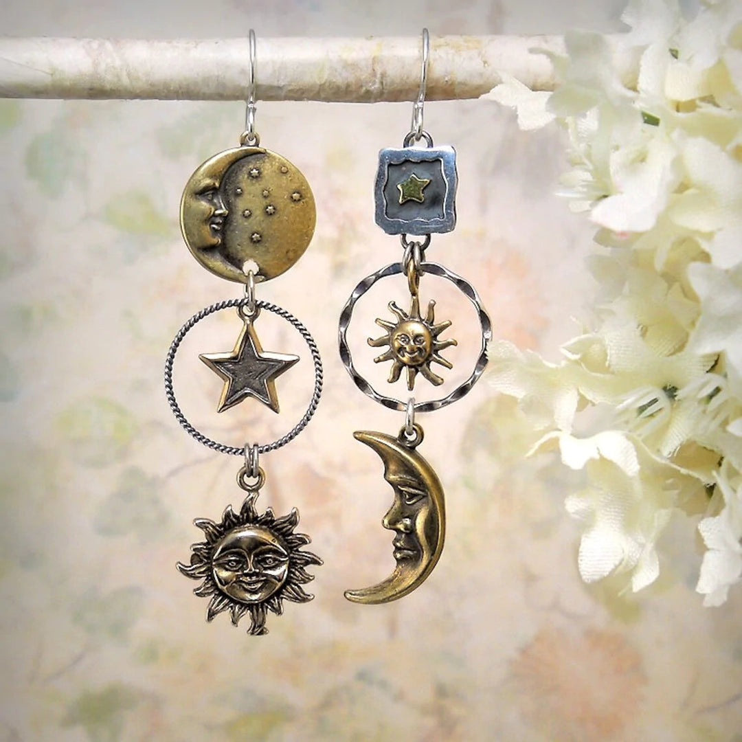 Sun & Moonlight Dangle Earrings