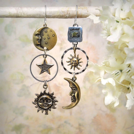 Sun & Moonlight Dangle Earrings