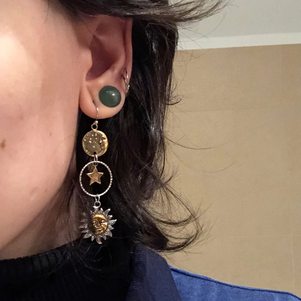 Sun & Moonlight Dangle Earrings