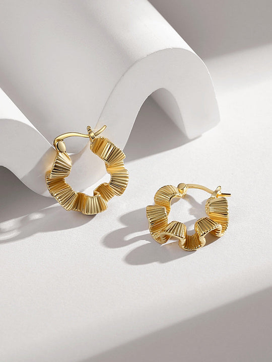 Wreath-Inspired Silk Hoop Earrings