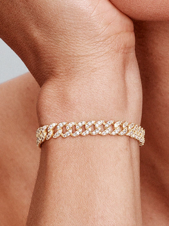 Cuban Link Bracelet with Moissanite
