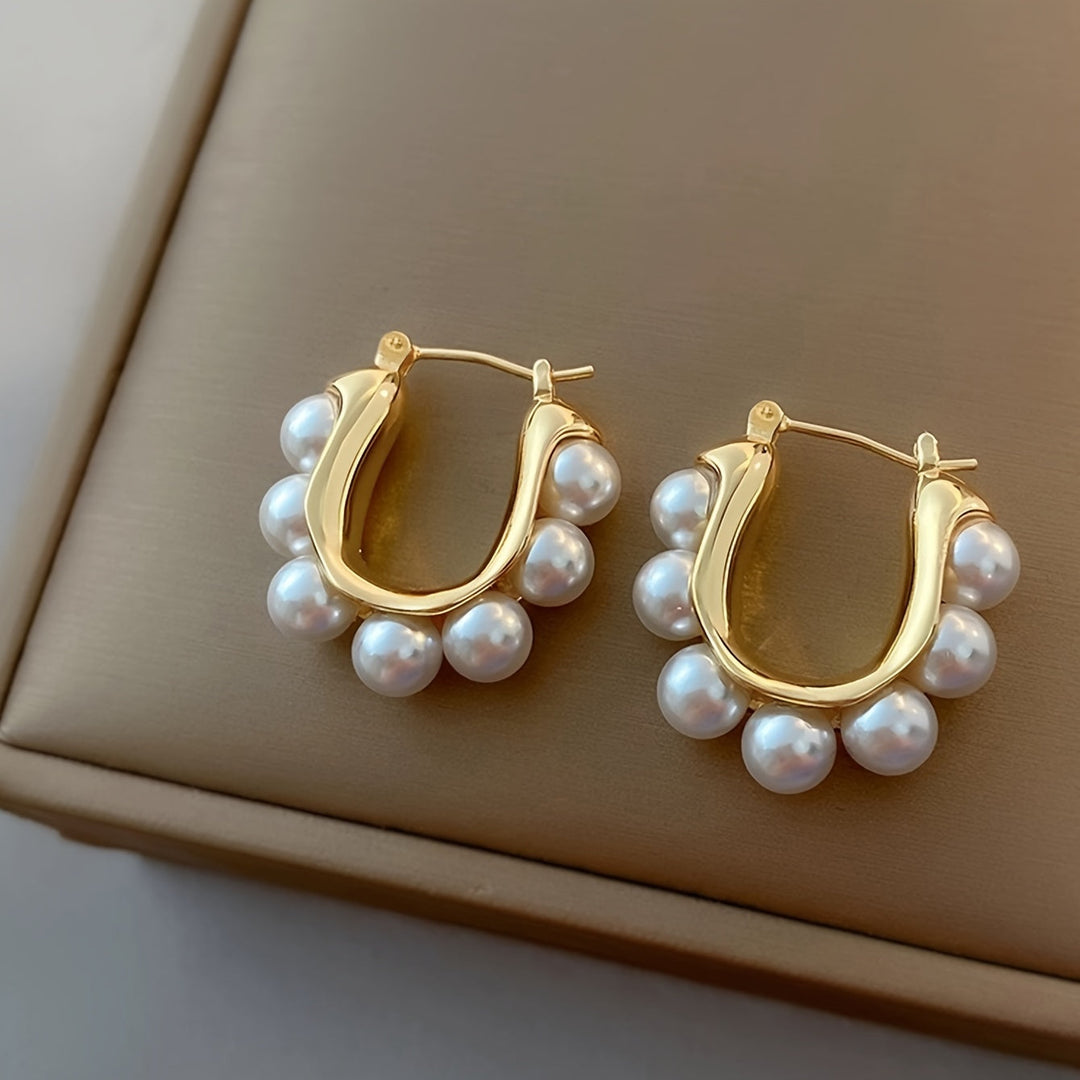 Fashionable Imitation Pearl Earrings