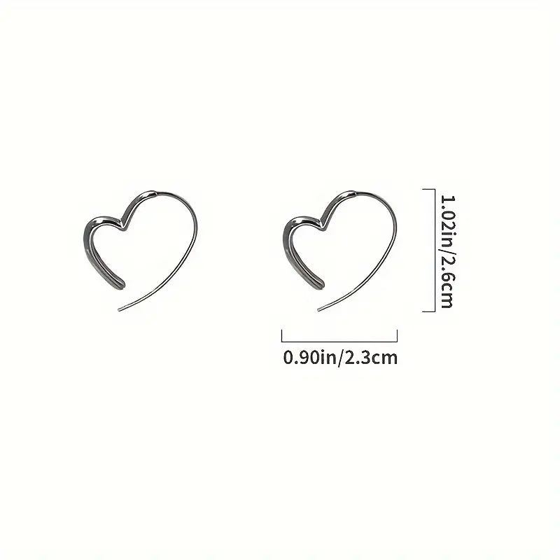 Abstract Heart-Shaped Hoops