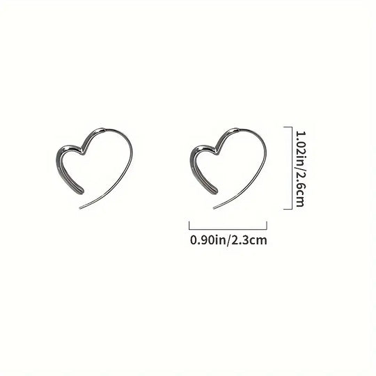 Abstract Heart-Shaped Hoops
