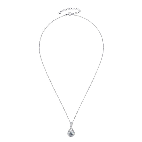 Single Stone Moissanite Pendant Necklace