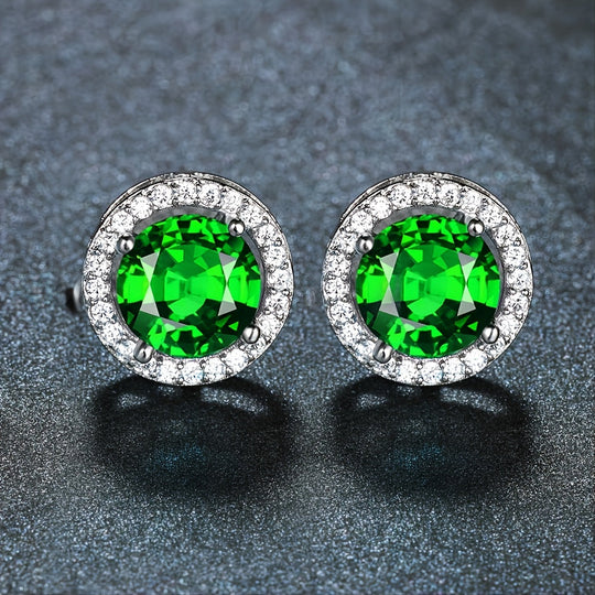Elegant Round Cubic Zirconia Earrings