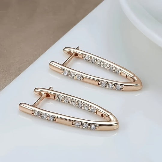 Fashionable & Luxurious V-shape Dangle Earrings