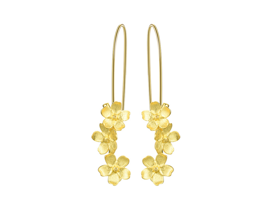 Forget-me-not Blossom Drop Earrings