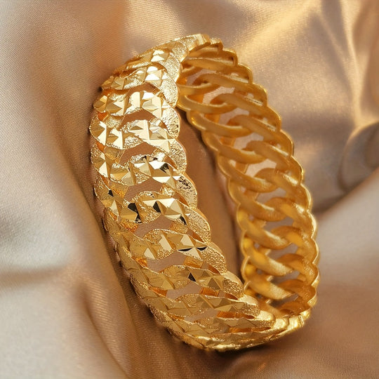 Chunky Golden Braided Bracelet