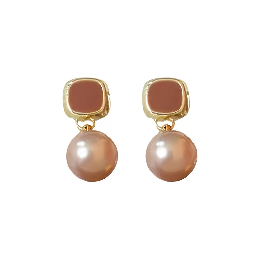 French Champagne Faux Dangle Earrings