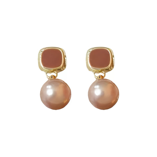 French Champagne Faux Dangle Earrings