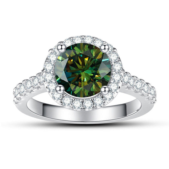 Silver Moissanite Ring