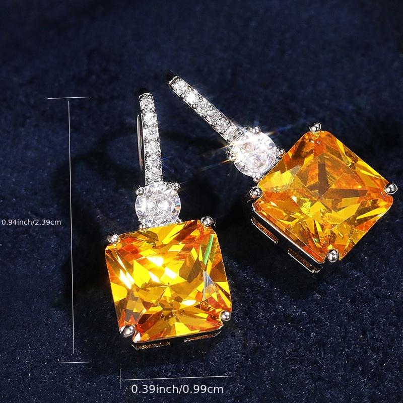 Exquisite Citrine Drop Earrings