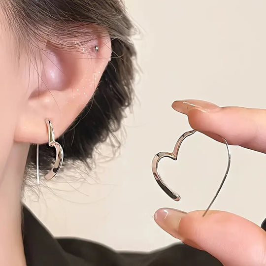 Abstract Heart-Shaped Hoops