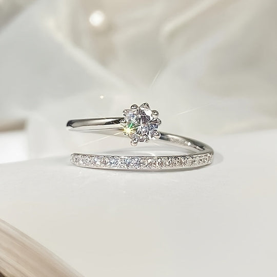 Timeless Five-Claw Zirconia Fashion Ring