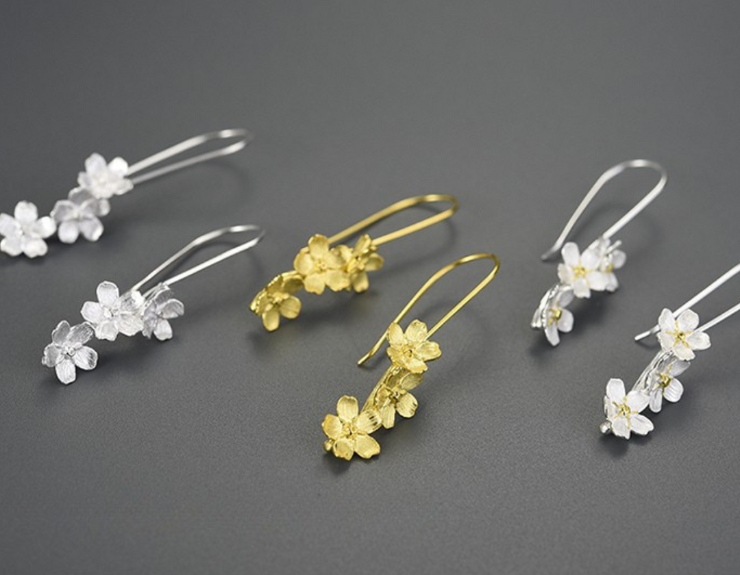 Forget-me-not Blossom Drop Earrings